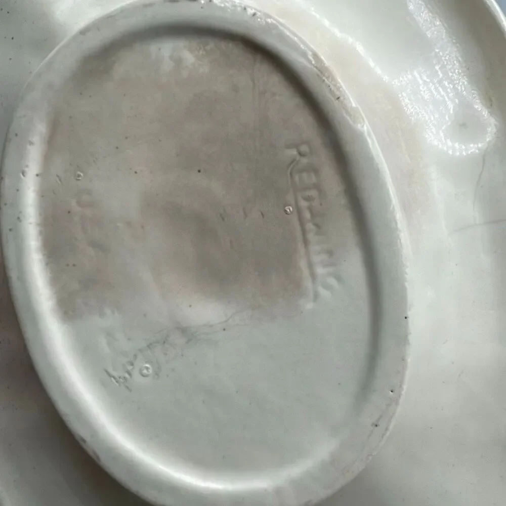 Red Wing pottery console bowl
